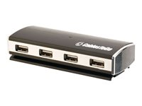 C2G 4-Port USB 2.0 Aluminum Hub - Hubb - 4 x USB 2.0 - skrivbordsmodell 81645