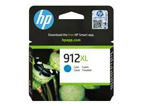 HP 912XL - 8.5 ml - Lång livslängd - cyan - original - Officejet - blister - bläckpatron - för Officejet 8010e, 8012, 8014, 8015; Officejet Pro 8022, 8023, 8024, 8025 3YL81AE#30B