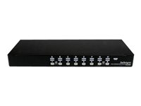 StarTech.com 16 Port 1U Rackmount USB KVM Switch with OSD (SV1631DUSBU) - Omkopplare för tangentbord/video/mus - 16 x KVM port(s) - 1 lokal användare - skrivbordsmodell - för P/N: RK3236BKF, RK4236BKB, RKCONS1701, RKCONS17HD, RKCONS1901, RKCONS1908K, RKCONS1916K SV1631DUSBU