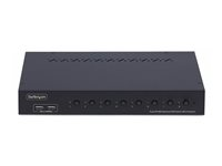 StarTech.com 8-Port DisplayPort KVM Switch w/1U Rack Mount Kit, 4K 60Hz - Omkopplare för tangentbord/video/mus - 8 x KVM port(s) - 1 lokal användare - skrivbordsmodell - TAA-kompatibel R8AD122-KVM-SWITCH
