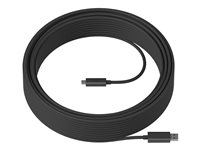 Logitech Strong - USB-kabel - USB typ A (hane) till USB-C (hane) - USB 3.2 Gen 2 - 25 m - plenum, Active Optical Cable (AOC) - för Room Solution Huddle, Large 939-001802