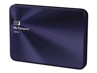 WD My Passport Ultra Metal Edition WDBTYH0010BBA - Hårddisk - krypterat - 1 TB - extern (portabel) - USB 3.0 - blåsvart WDBTYH0010BBA-EESN