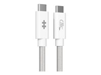 Hyper HyperDrive Next - USB-kabel - USB-C (hane) till USB-C (hane) - USB4 - 1.2 m - vit HD6500WHGL