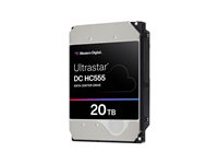 WD Ultrastar DC HC555 - Hårddisk - datacenter - 20 TB - inbyggd - 3.5" - SATA 6Gb/s - 7200 rpm - buffert: 512 MB 0B48724