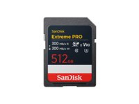 SanDisk Extreme Pro - Flash-minneskort - 512 GB - Video Class V90 / UHS-II U3 / Class10 - SDXC UHS-II SDSDXDM-512G-GN4IN