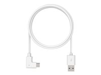 Compulocks 6ft 2.0 USB-A to 90-Degree USB-C Charging Cable Right Angle - USB-kabel - USB (hane) rak till USB-C (hane) högervinklad - 1.83 m - vit - för Compulocks Space Galaxy Tab A 8.4", Space Galaxy Tab S6, Space Kiosk, Space Rise 6FT90DUSBCW