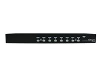 StarTech.com 1U hyllmonterad USB KVM-switch med 8 portar och OSD - Omkopplare för tangentbord/video/mus - 8 x KVM port(s) - 1 lokal användare - skrivbordsmodell - för P/N: RK3236BKF, RKCONS1701, RKCONS17HD, RKCONS1901, RKCONS1908K, RKCONS1916K, RKQMCAB12V2 SV831DUSBU
