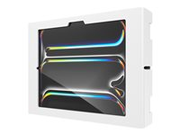 Compulocks iPad Pro M4 11" (2024), Apex Secured Enclosure Wall Mount - Hölje - för surfplatta - glasfäste, utrymme - låsbar - höggradig aluminium - vit - skärmstorlek: 11" - monteringsgränssnitt: 100 x 100 mm - väggmonterbar 11PAPX4W