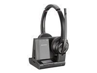 Poly Savi 8220 Office - Headset - på örat - DECT - trådlös - aktiv brusradering - svart 8D3J2AA#ABB