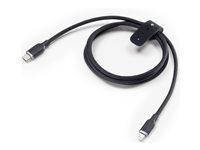 mophie charge stream - Lightning-kabel - 24 pin USB-C hane till Lightning hane - 3 m - svart - USB Power Delivery (60W) 409912835
