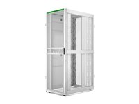 APC NetShelter SX Gen 2 - Rack skåp - 2258 H x 800 B x 1200 D mm, med sidor - golvstående - vit - 48U - 19" - för P/N: SCL500RM1UNC, SRT2200RMXLAUS, SRT3000RMXLT-NC, SRTL2K2RM1UWC, SRTL3KRM1UIC AR3387W2