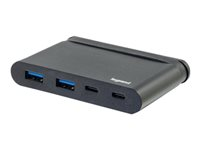 Legrand - Hubb - 2 x SuperSpeed USB 3.0 + 1 x USB-C + 1 x USB-C (strömleverans) - skrivbordsmodell 82115