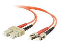 C2G SC-ST 50/125 OM2 Duplex Multimode PVC Fiber Optic Cable (LSZH) - Nätverkskabel - SC-läge (multi-mode) (hane) till ST-läge (multi-mode) (hane) - 5 m - fiberoptisk - duplex - 50/125 mikron - OM2 - halogenfri - orange 85483