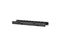 APC Horizontal Cable Manager Single-Sided with Cover - Kabelhållarsats för rack - svart - 1U - 19" - TAA-kompatibel - för P/N: SCL500RM1U, SMT750RM2UCNC, SMTL2K2RM2UCL, SMTL2K2RM2UCLNC, SMTL3KRM2UCL AR8602A