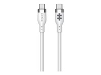 HyperJuice - USB-kabel - USB-C (hane) till USB-C (hane) - USB 2.0 - 1.5 m - USB Power Delivery (60W), utökat effektområde (EPR) - vit HJ4011WHGL