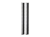 APC - Rackpanel för kabelhantering - svart - 48U - TAA-kompatibel (paket om 2) - för P/N: SMTL2200RM2UCNC, SMX2KR2UX145, SMX3KR2UNCX145, SRT1000RMXLI, SRT1000RMXLI-NC AR7723