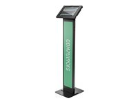 Compulocks iPad Pro M4 11" (2024), Apex Enclosure Brandable Floor Stand - Monteringssats (hölje, ställ) - för surfplatta - märkningsbar - låsbar - metall - svart - skärmstorlek: 11" - golvstående - för Apple 11-inch iPad Pro (M4) 140B11PAPX4B
