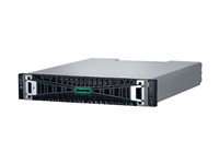 HPE Modular Smart Array 2070 10/25GbE iSCSI SFF Storage - Halvledarenhet/hårddisk-array - 92 TB - 24 fack (SAS-3) - SSD 7.68 TB x 12 - iSCSI (10 GbE), iSCSI (25 GbE) (extern) - kan monteras i rack - 2U - med 4 x 10Gb iSCSI XCVR-transceiver P84183-B25