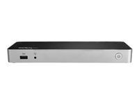 StarTech.com USB C Dock, Dual Monitor HDMI & DisplayPort 4K 30Hz, USB Type-C Laptop Docking Station 60W Power Delivery (PD), SD, 4-port USB-A 3.0 Hub, GbE, Audio, Thunderbolt 3 Compatible - USB 3.1 Gen 1 Dock (DK30CHDPPDUE) - Dockningsstation - USB-C - HDMI, DP - 1GbE - 60 Watt DK30CHDPPDUE