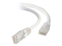 C2G Cat5e Booted Unshielded (UTP) Network Patch Cable - Patch-kabel - RJ-45 (hane) till RJ-45 (hane) - 30 cm - UTP - CAT 5e - formpressad, hakfri, tvinnad - vit 83259