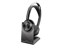 Poly Voyager Focus 2 - Headset - på örat - Bluetooth - trådlös - aktiv brusradering - USB-C via Bluetooth-adapter - svart - Certifierad för Microsoft-teams, Zoomcertifierad 9T9J6AA#AC3