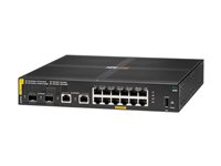 HPE Aruba 6100 12G Class4 PoE 2G/2SFP+ 139W Switch - Switch - Administrerad - 12 x 10/100/1000 (PoE+) + 2 x 1 Gigabit / 10 Gigabit SFP+ + 2 x 1000Base-T - rackmonterbar - PoE+ (139 W) JL679A#ABB