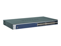 NETGEAR GSM7224v2 - Switch - Administrerad - 24 x 10/100/1000 + 4 x kombinations-SFP - skrivbordsmodell - Likström GSM7224-200EUS