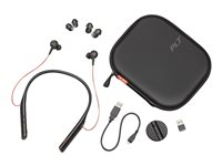 Poly Voyager 6200 - Headset - öronknopp - montering över örat - Bluetooth - trådlös, kabelansluten - aktiv brusradering - USB-C - svart - Certifierad för Microsoft-teams 7D792AA