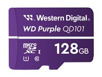 WD Purple - Flash-minneskort - 128 GB - UHS-I U1 / Class10 - microSDXC - lila WDD128G1P0C-85AEL0