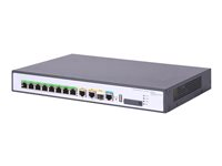HPE FlexNetwork MSR958 PoE - Router - 8-ports-switch - GigE - WAN-portar: 2 - rackmonterbar JH301A