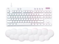 Logitech G G713 - Tangentbord - utan numerisk knappsats - bakgrundsbelyst - USB - QWERTY - nordiskt (danska/finska/norska/svenska) - tangentbrytare: Linear - vit 920-010675