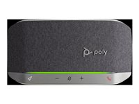 Poly Sync 20+ - Smart högtalartelefon - Bluetooth - kabelansluten, trådlös - USB-A - silver, svart - Certifierad för Microsoft-teams, Zoomcertifierad 772C6AA