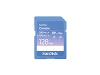 SanDisk Creator - Flash-minneskort - 128 GB - Video Class V60 / UHS-II U3 / Class10 - SDXC UHS-II SDSDXEP-128G-GNCIS