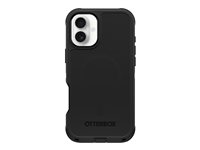 OtterBox Defender Series - Baksidesskydd för mobiltelefon - MagSafe-kompatibilitet - silikon - svart - för Apple iPhone 16 Plus 77-95952