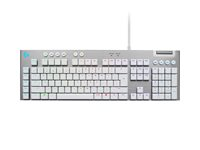Logitech G G815 - Tangentbord - bakgrundsbelyst - USB - QWERTY - nordiskt (danska/finska/norska/svenska) - tangentbrytare: GL Tactile - vit 920-011357