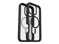 OtterBox Defender Series XT - Baksidesskydd för mobiltelefon - robust - MagSafe-kompatibilitet - plast - dark side (genomskinlig/svart) - för Apple iPhone 16 Pro Max 77-96124